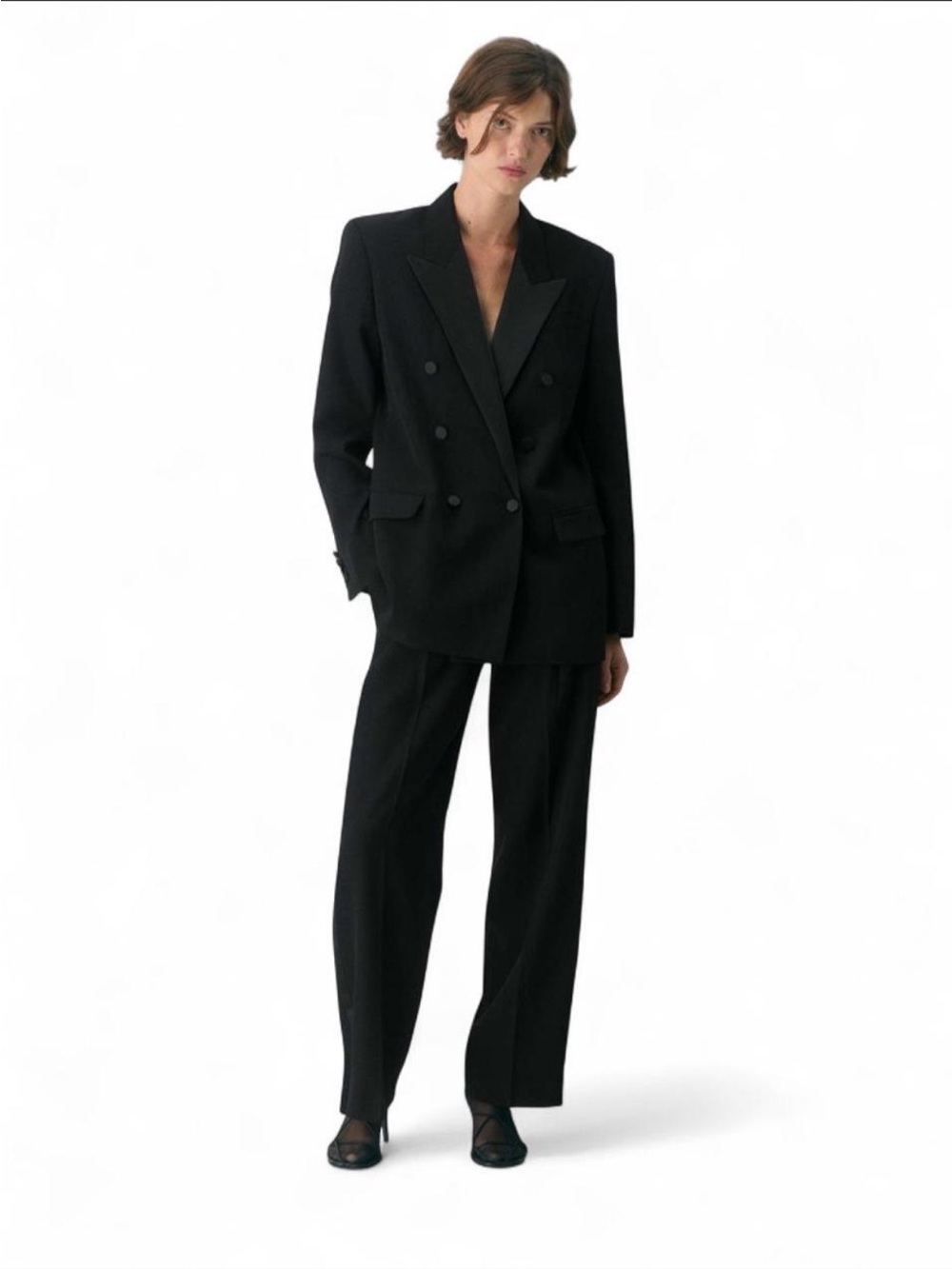 Aritzia Ten Manor 100% Wool Black Blazer Like new